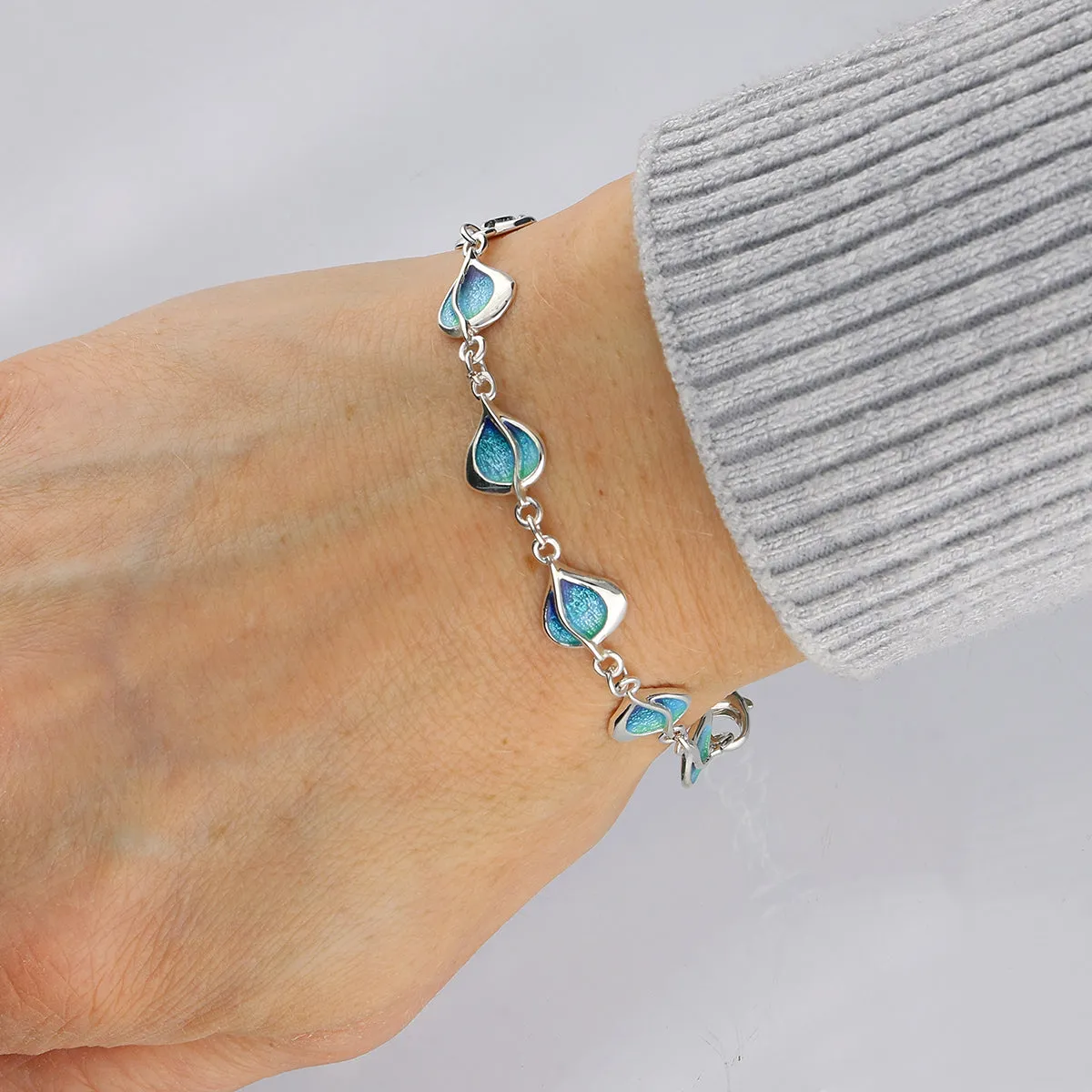 Leah Enamel Silver Bracelet EBL119