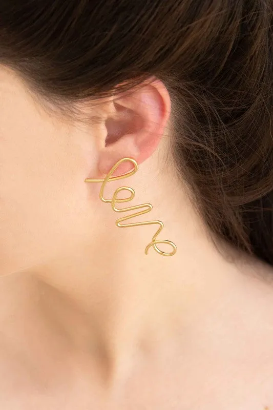 Love Earrings - Name of Love