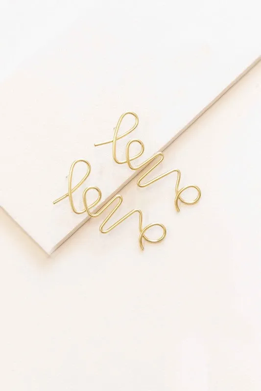 Love Earrings - Name of Love