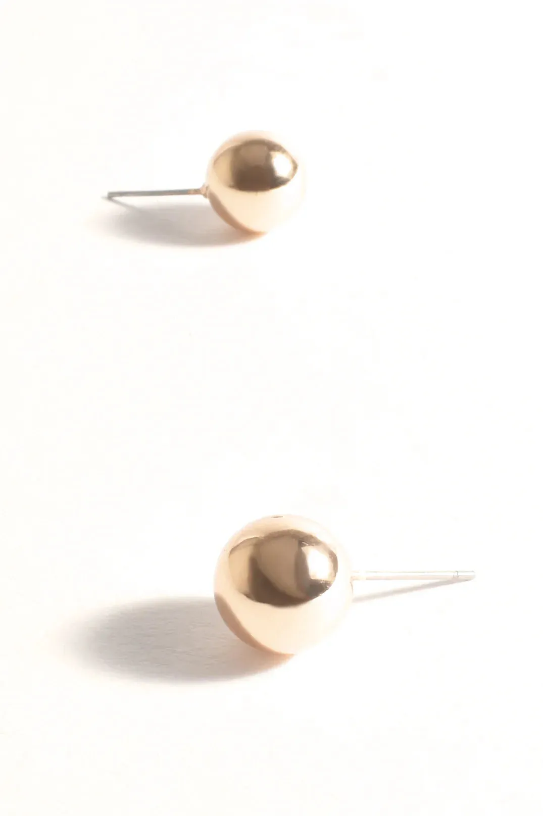 Metal Ball Stud Earrings Gold