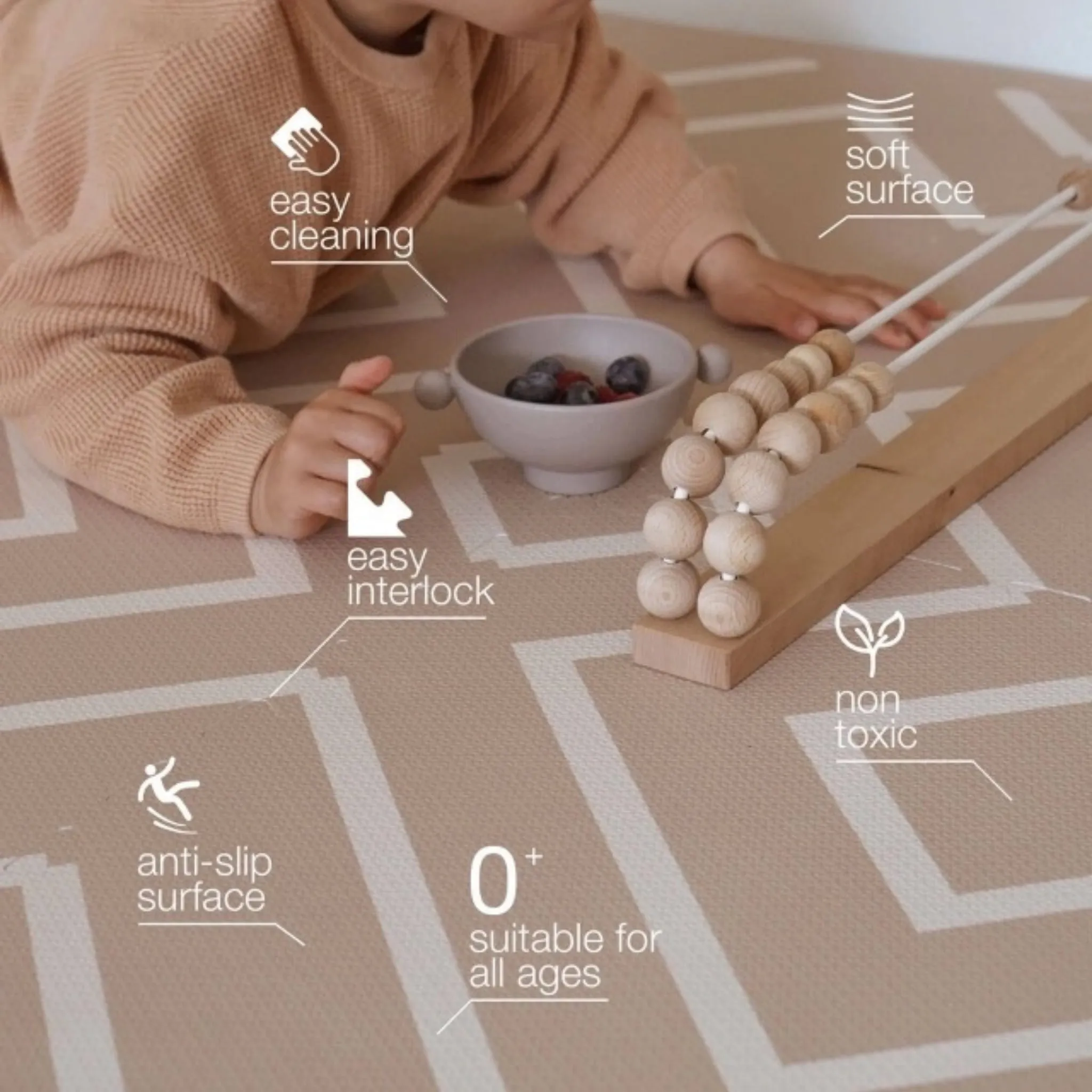 Modern Blocks - Desert Sand - Play Mat