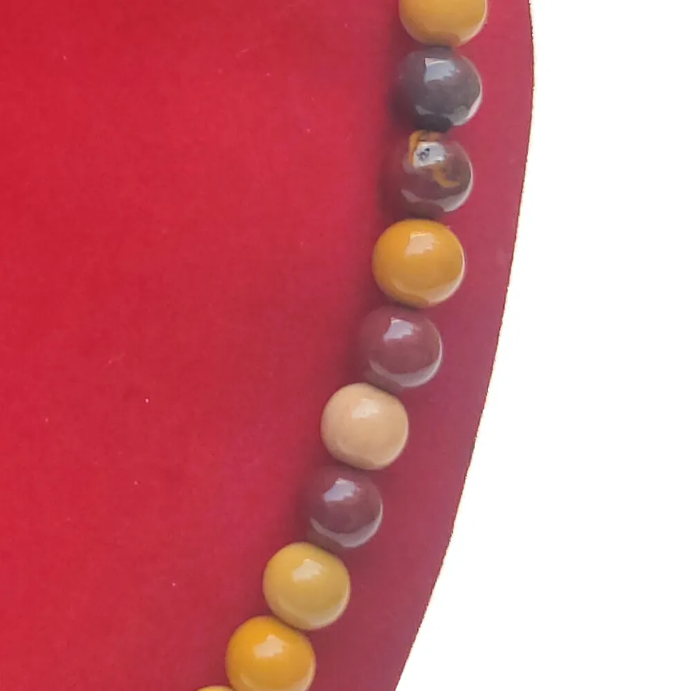 Mookite Crystal Round Beads Necklace 15 Inches, 8mm Beads (Semi-Precious Mala)