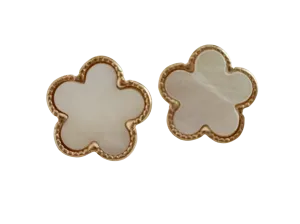 Mother of Pearl Flower Studs