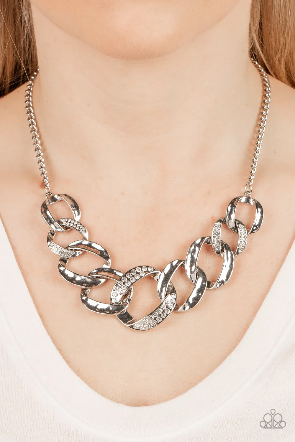 Necklaces Bombshell Bling - White N2150