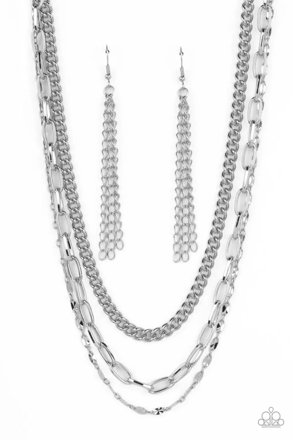 Necklaces Galvanized Grit - Silver