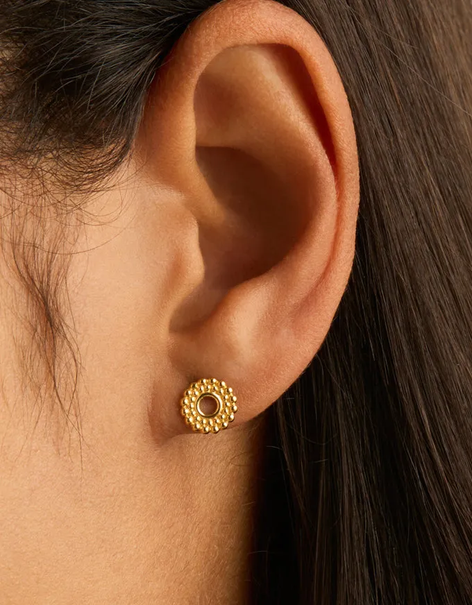 Nectar Yellow Gold Circle Studs