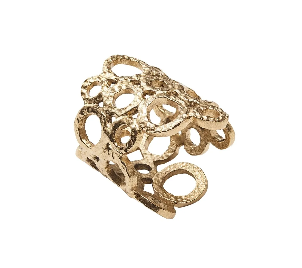 Orbit Napkin Ring in Gold Set of 4 by Kim Seybert