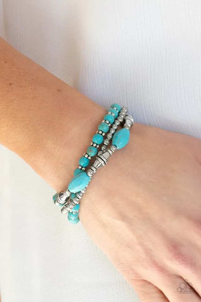 Paparazzi Bracelet ~ Sahara Sanctuary - Blue