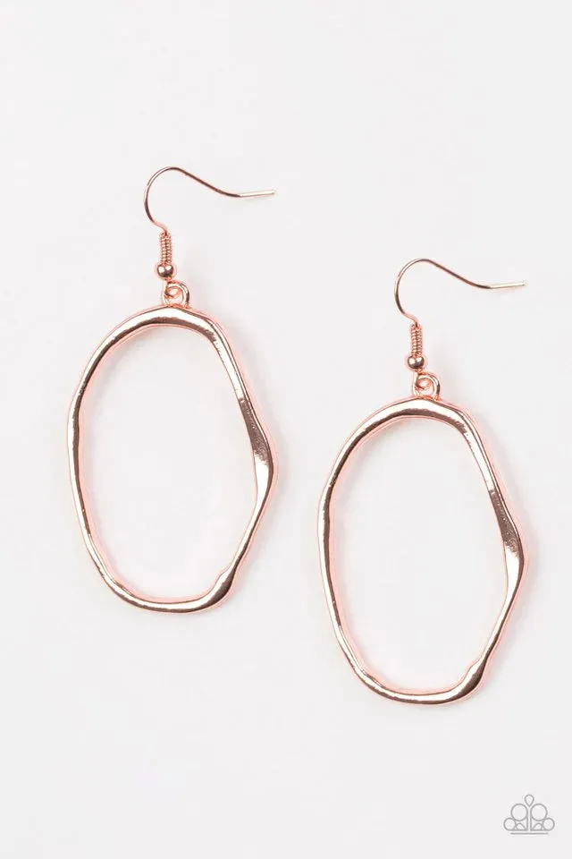 Paparazzi Earring ~ Eco Chic - Copper