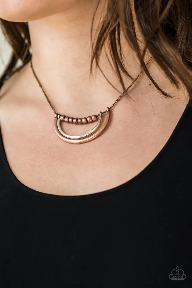 Paparazzi Necklace ~ Artificial Arches - Copper