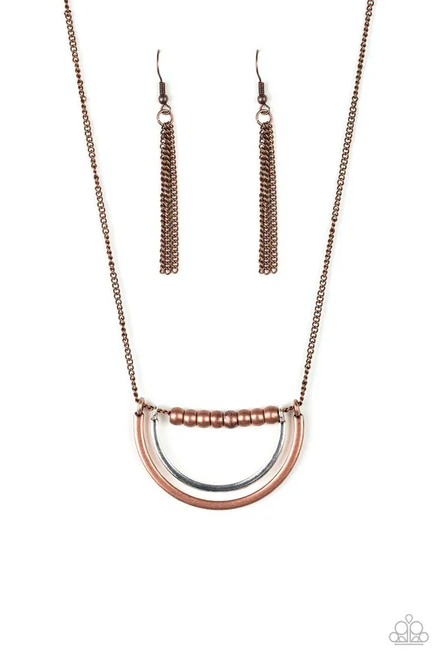 Paparazzi Necklace ~ Artificial Arches - Copper