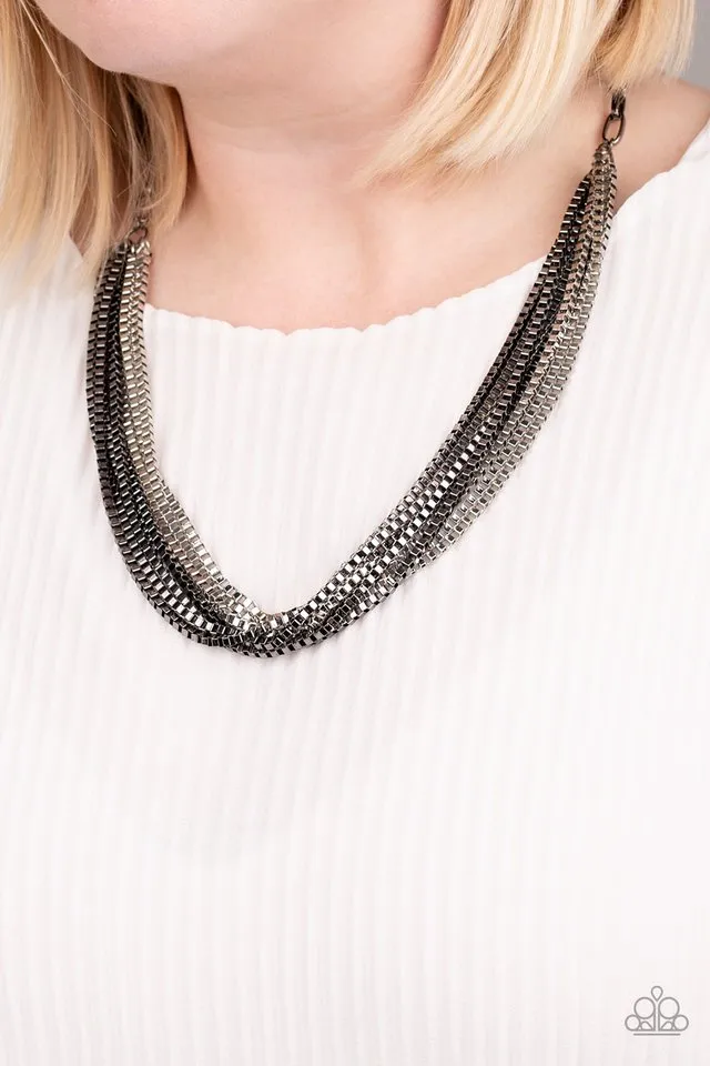 Paparazzi Necklace ~ Beat Box Queen - Black