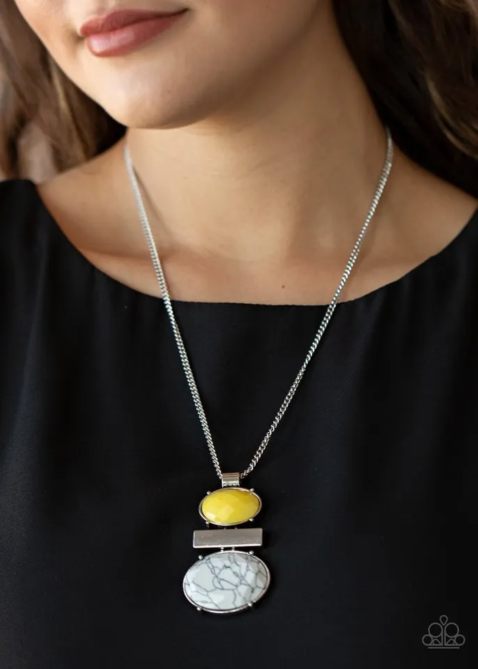 Paparazzi Necklace ~ Finding Balance - Yellow