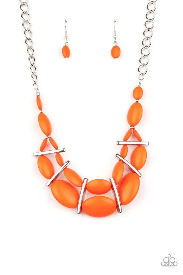 Paparazzi Necklace ~ Law of the Jungle - Orange