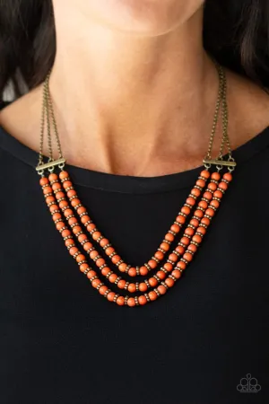 Paparazzi Necklace ~ Terra Trails - Orange