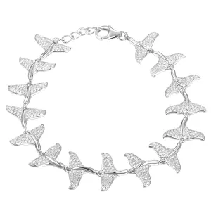 Pavé Whale Tail Bracelet