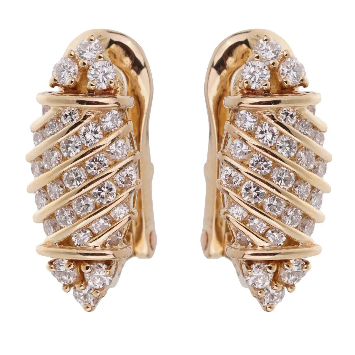 Piaget Vintage Diamond Yellow Gold Earrings