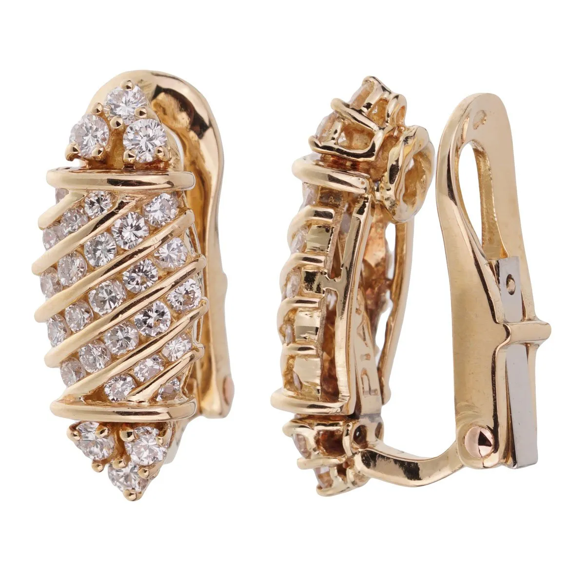 Piaget Vintage Diamond Yellow Gold Earrings