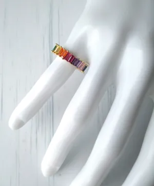 Rainbow Eternity Ring