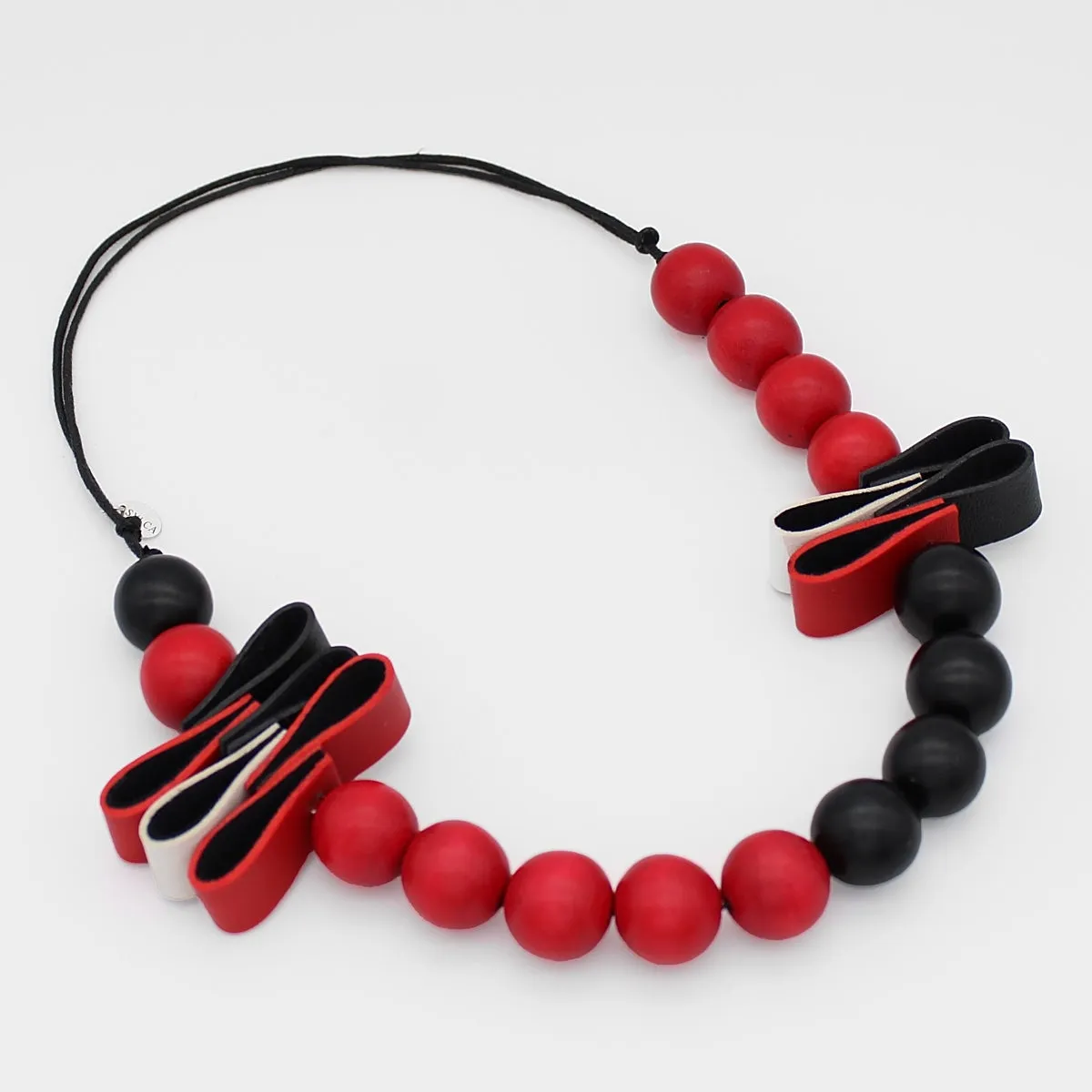 Red Rustic Fusion Statement Necklace