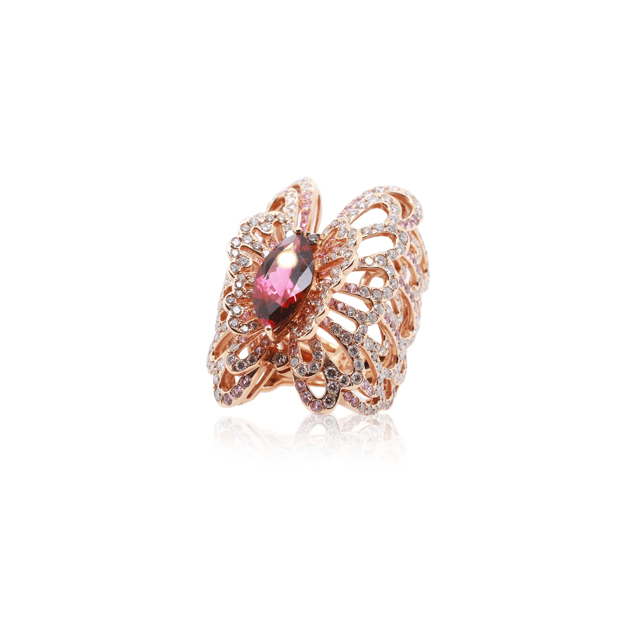 Red Tourmaline Ring