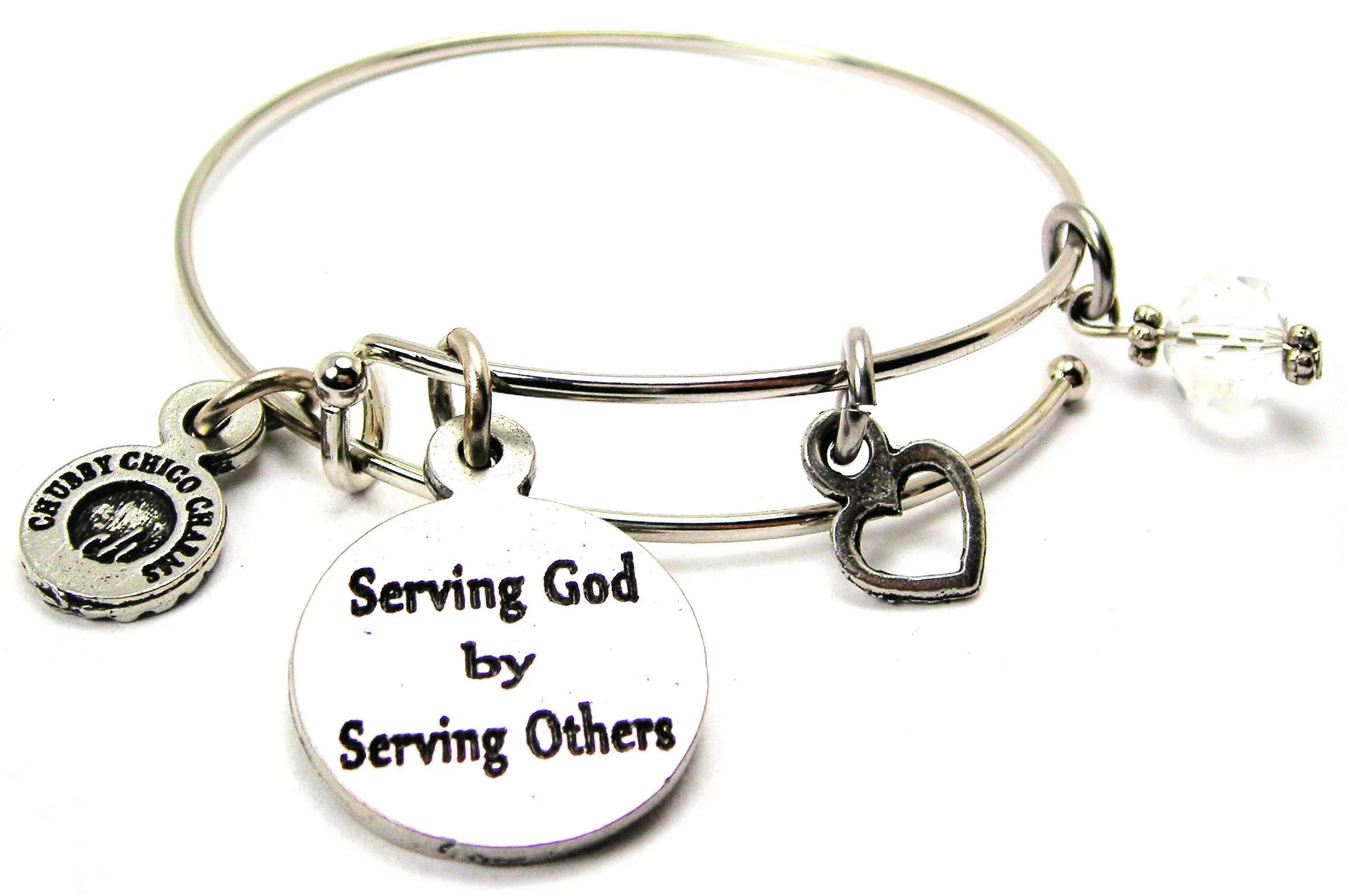 Serving God By Serving Others Bangle Bracelet