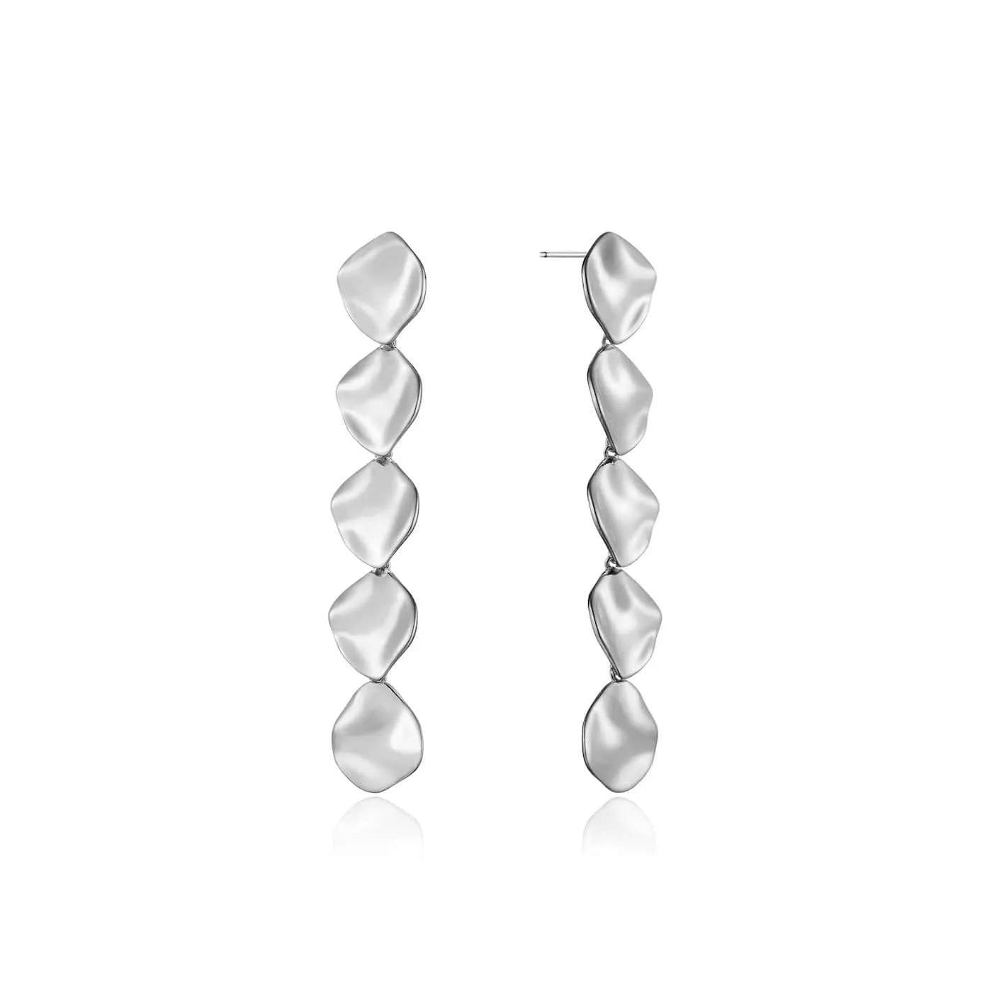 Silver Crush Multiple Discs Drop Earrings