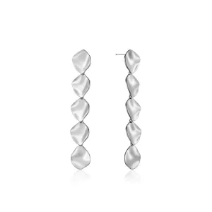 Silver Crush Multiple Discs Drop Earrings