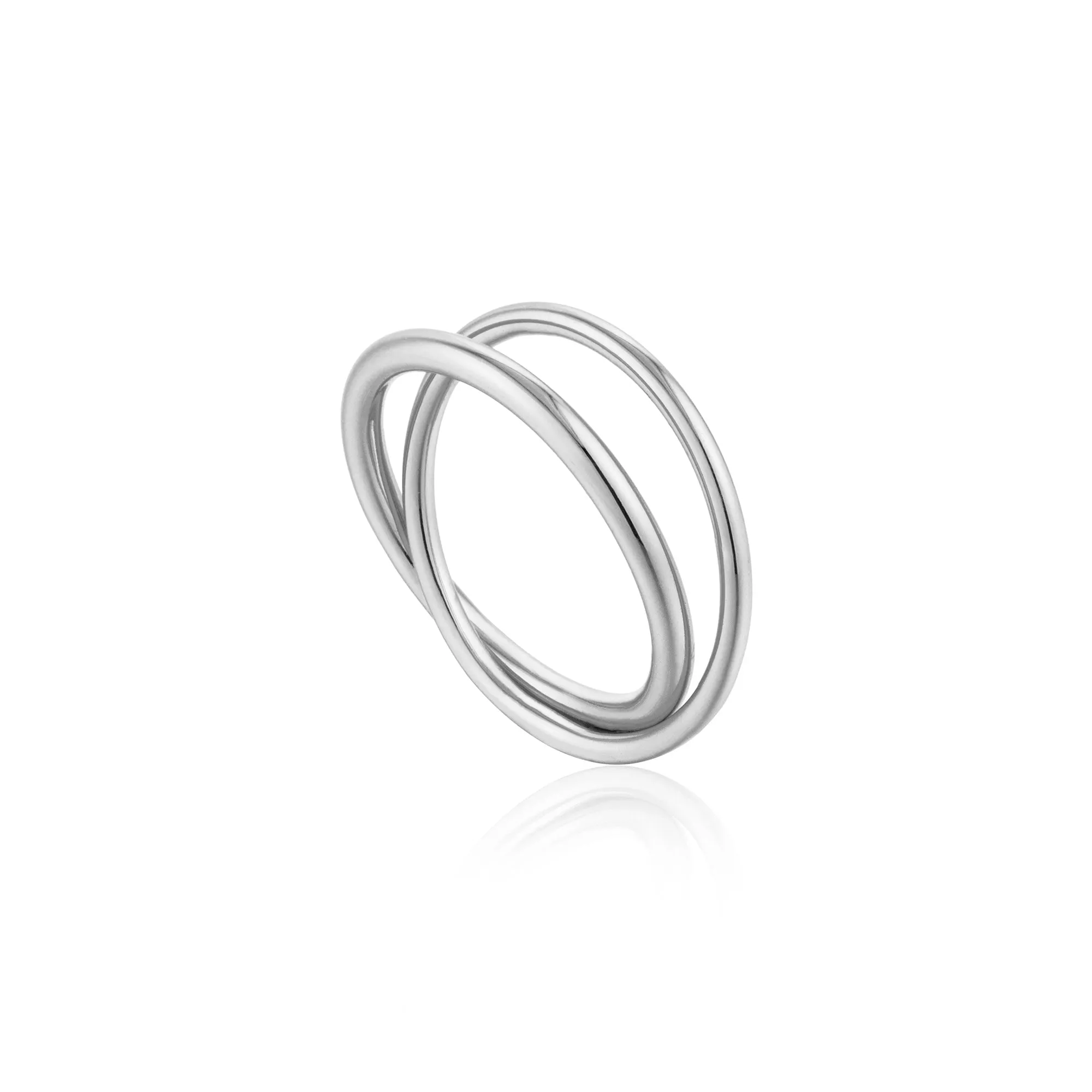 Silver Modern Double Wrap Ring