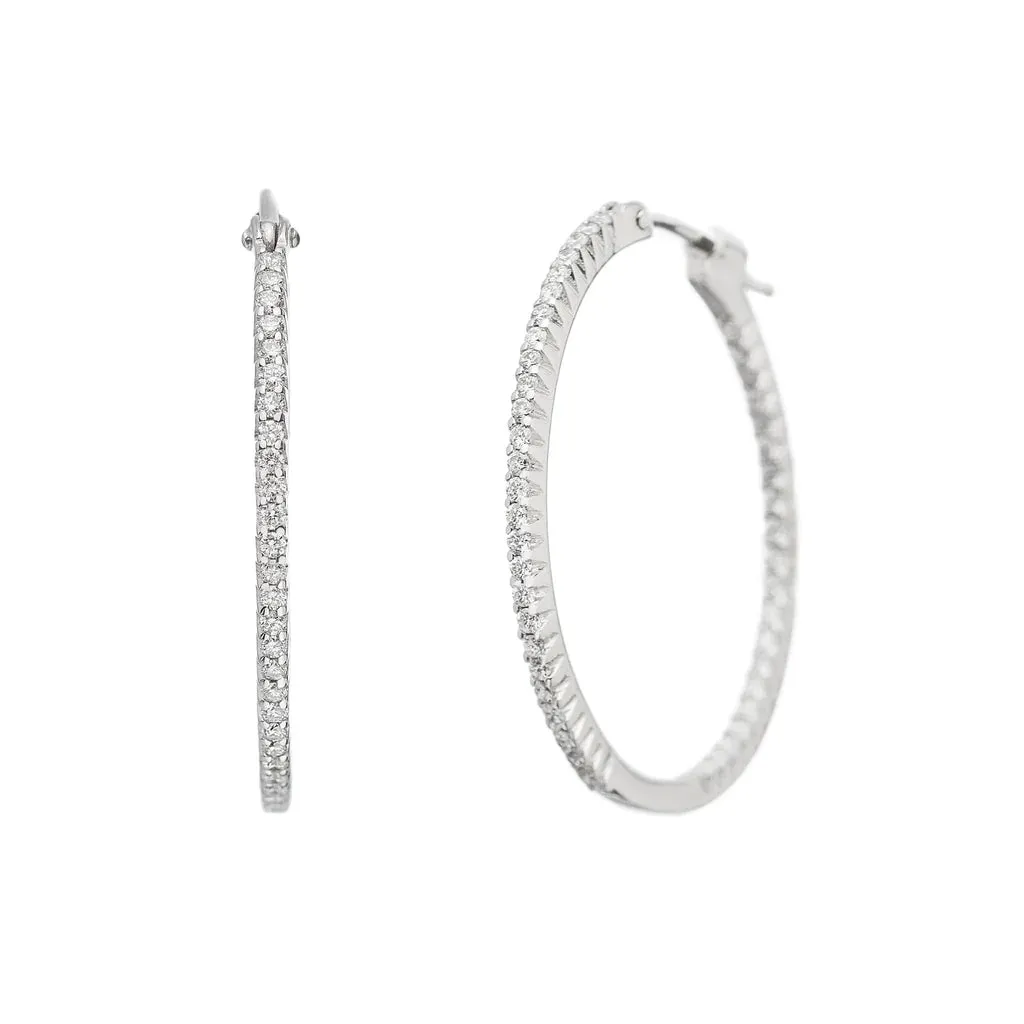 Simple Elegance Diamond Hoop