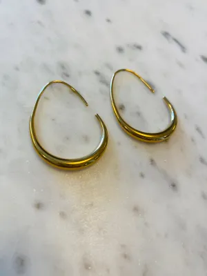 Simple Gold Hoops | 18K Waterproof | Gold