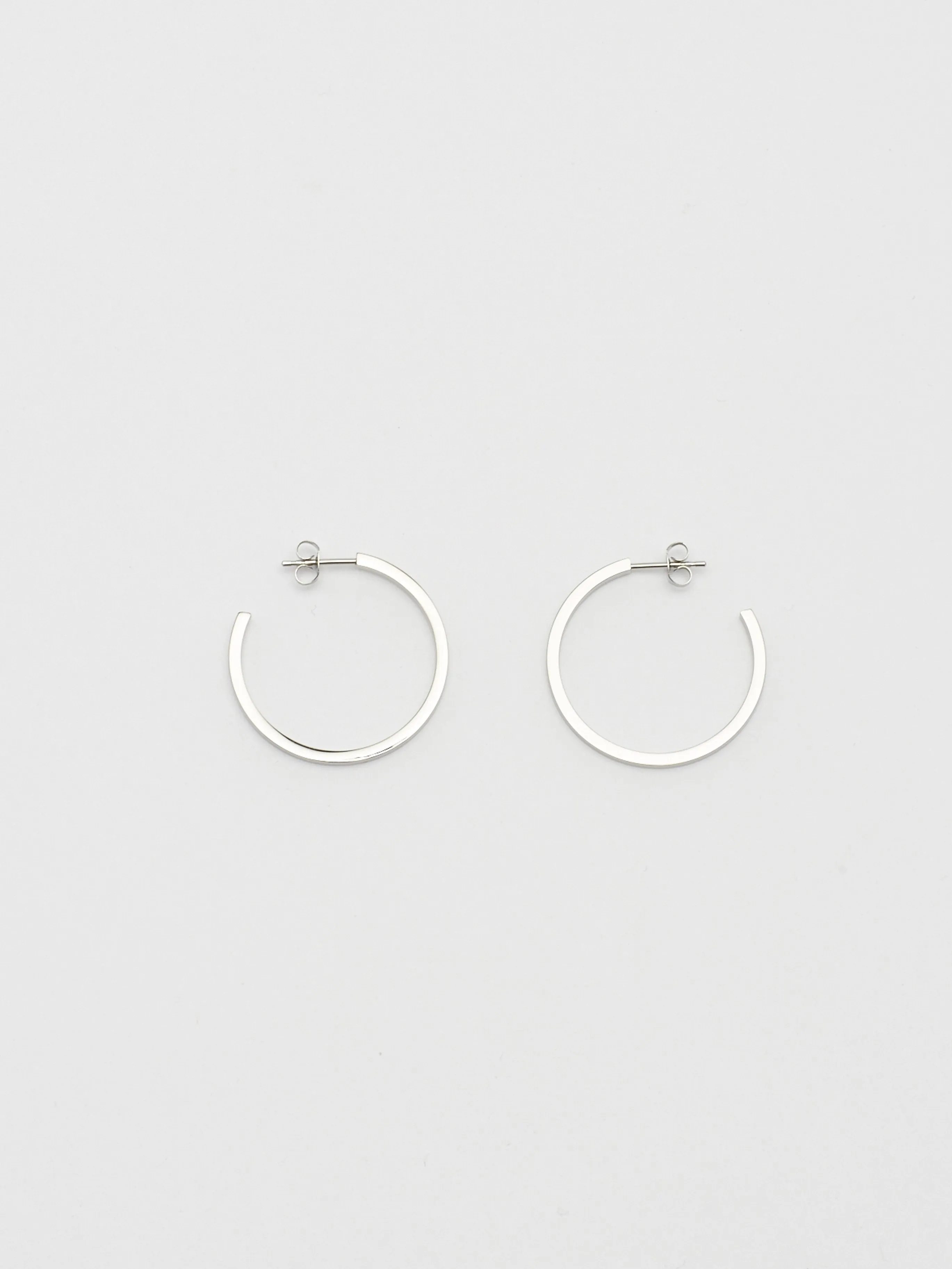 Simple Silver Hoops