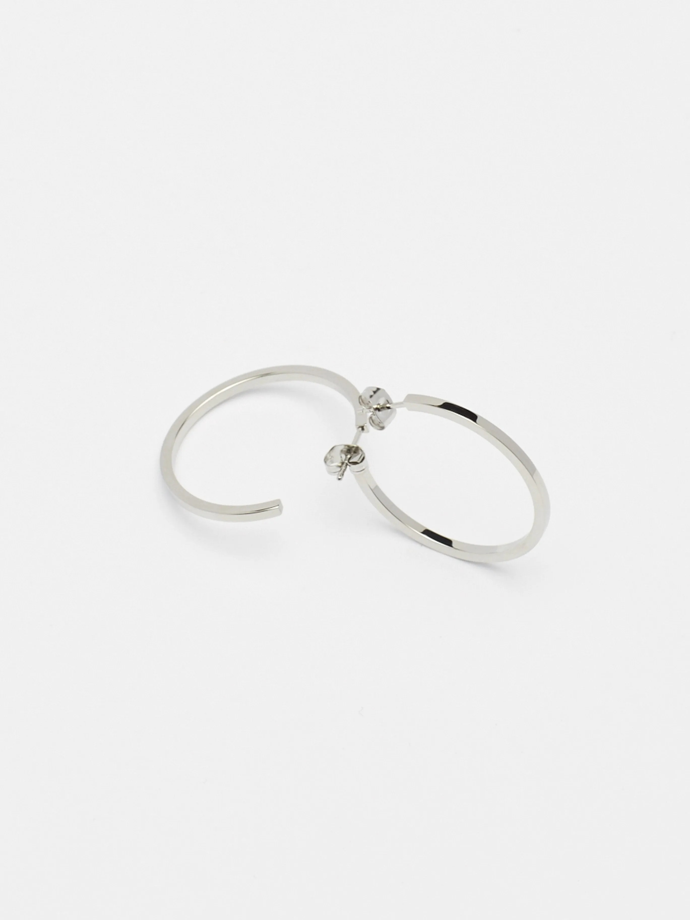 Simple Silver Hoops