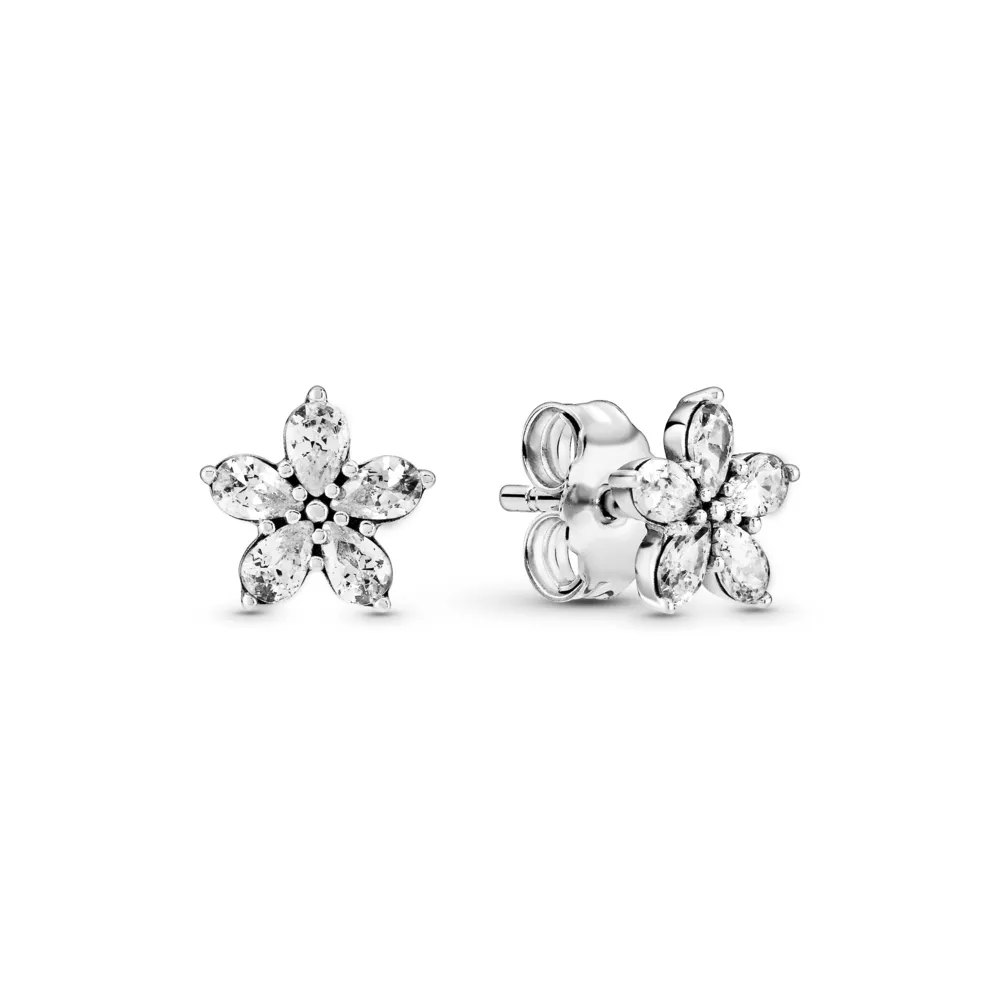 Sparkling Snowflake Stud Earrings