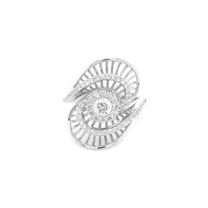 Spiral Round Diamond Ring R013N