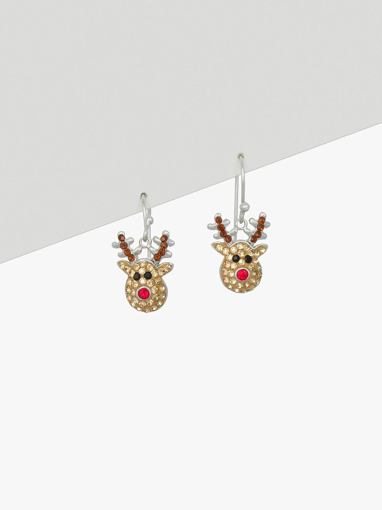 Sterling Silver Reindeer Earrings