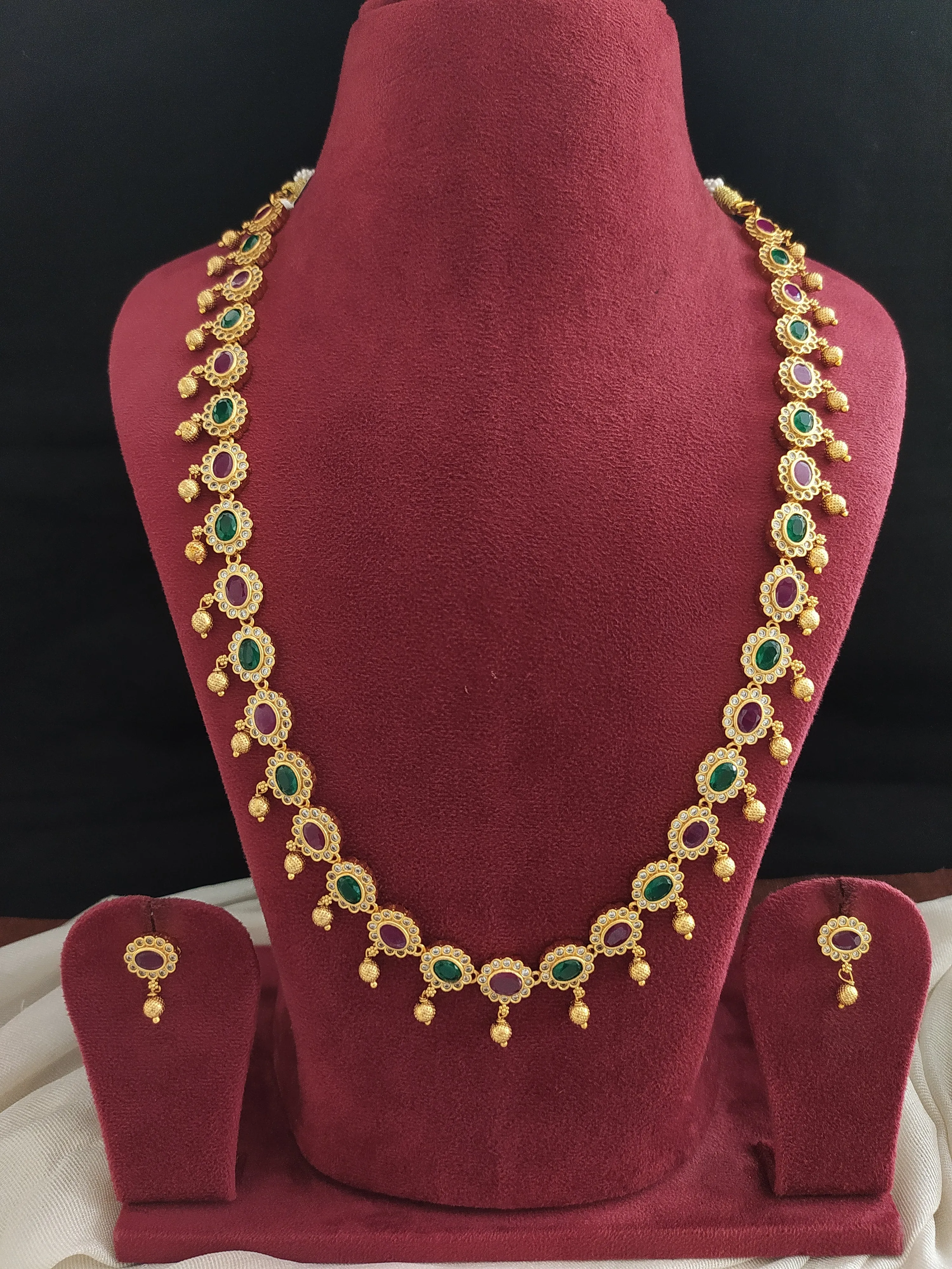 Timeless Elegance Gold-Plated Simple Long Haram Set