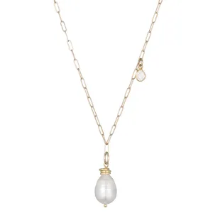 Tokyo Pearl and Diamond Slice Drop Necklace