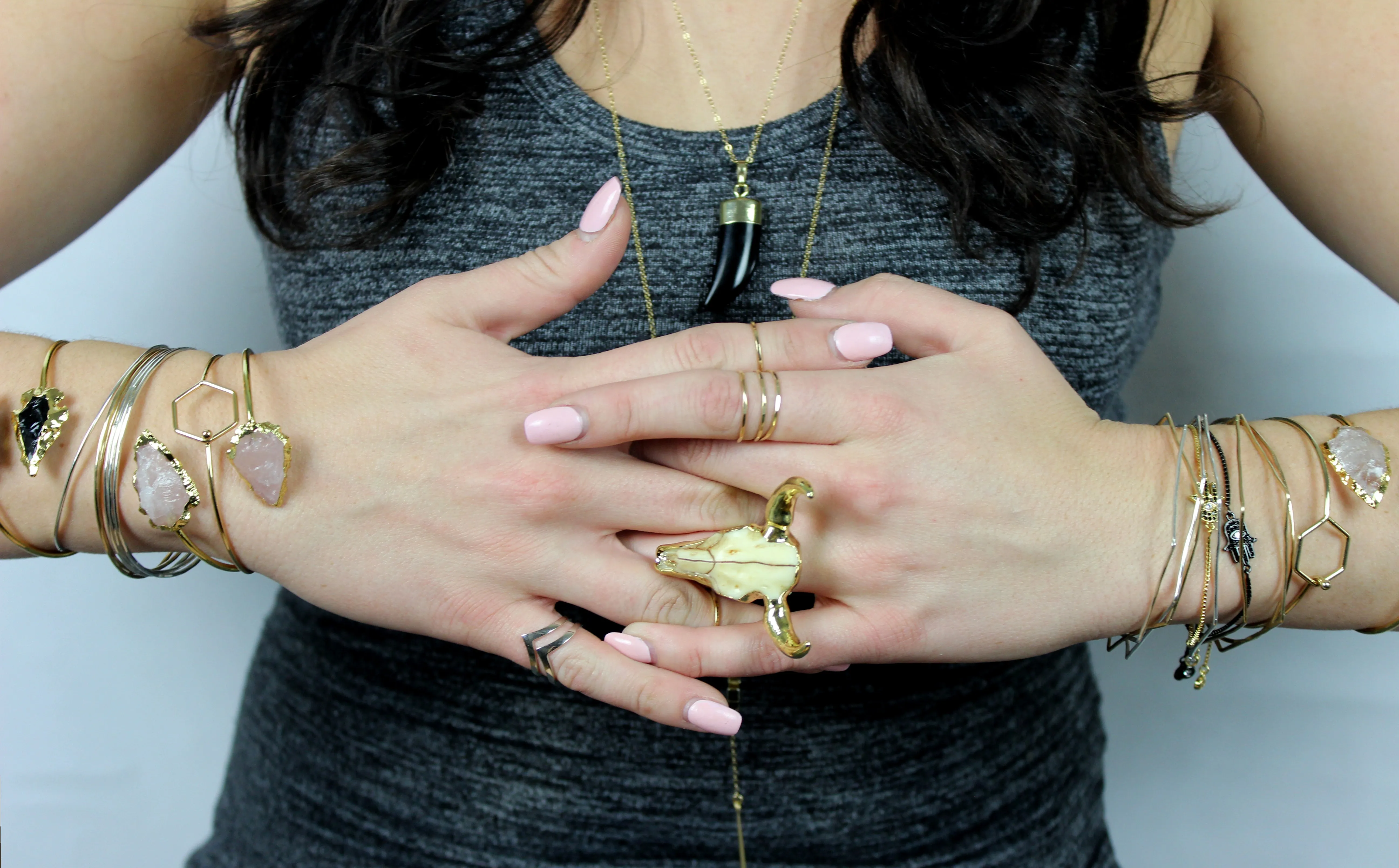 Triple Threat // Chevron Ring, Sterling Silver, Gold Fill, Stackable Rings /// BH-R004