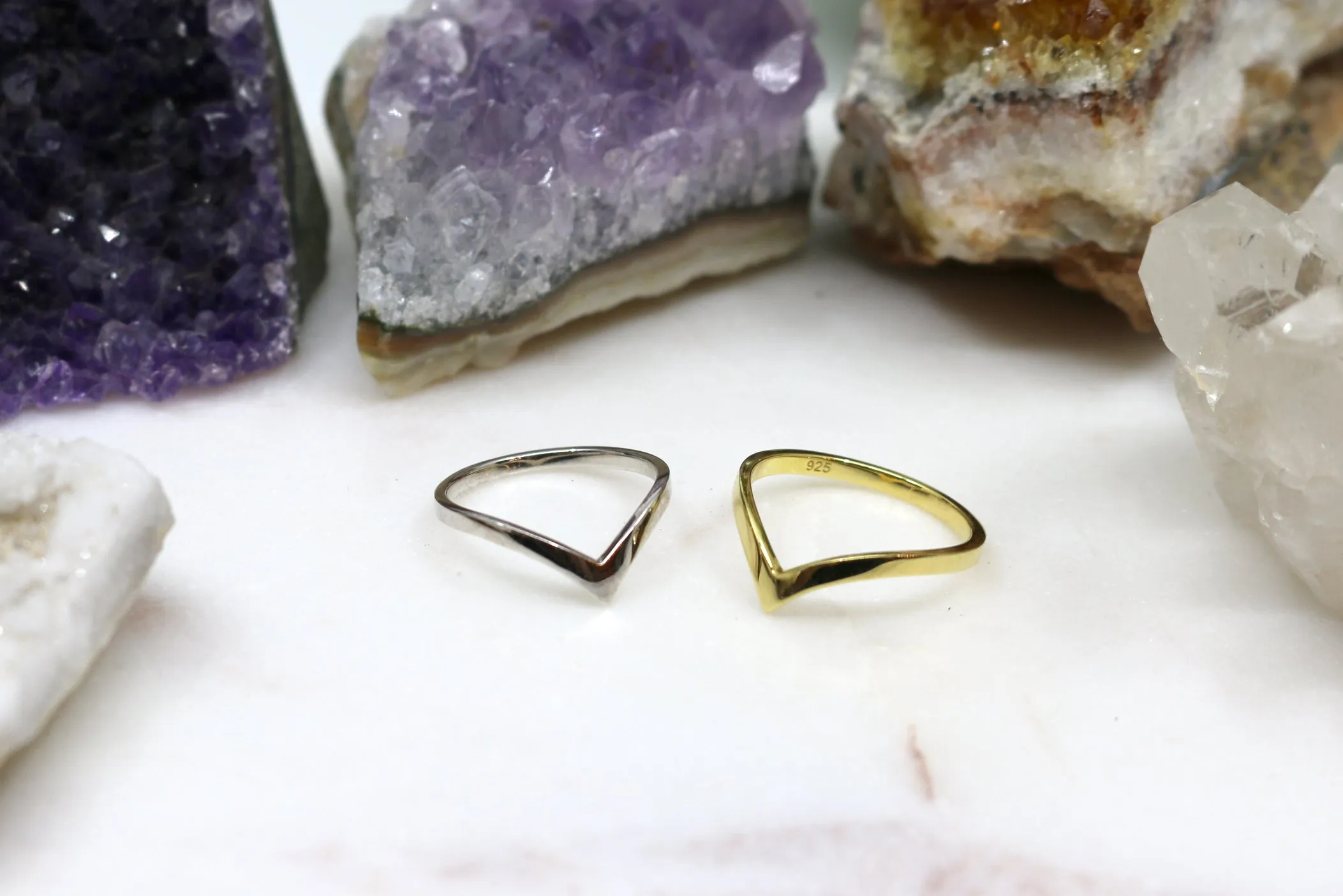 Triple Threat // Chevron Ring, Sterling Silver, Gold Fill, Stackable Rings /// BH-R004