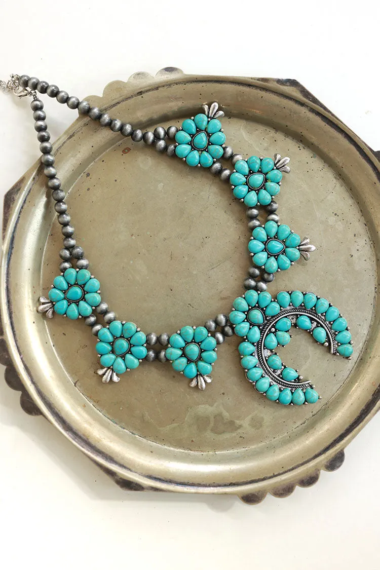 Turquoise Squash Blossom Necklace