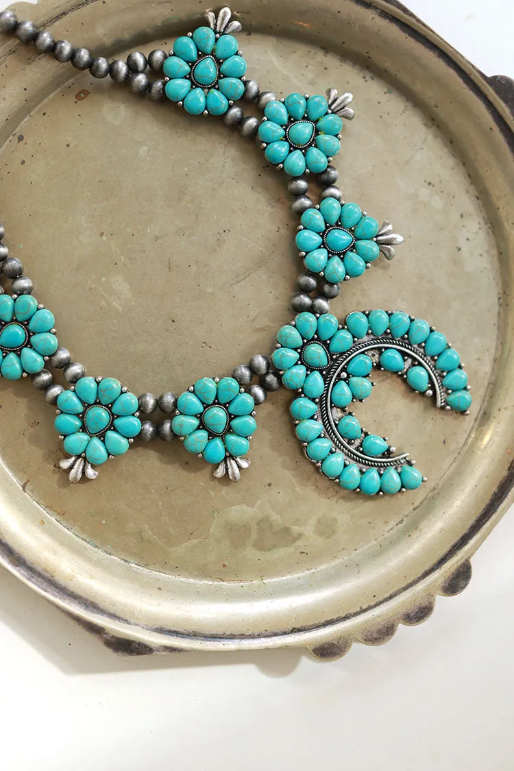 Turquoise Squash Blossom Necklace