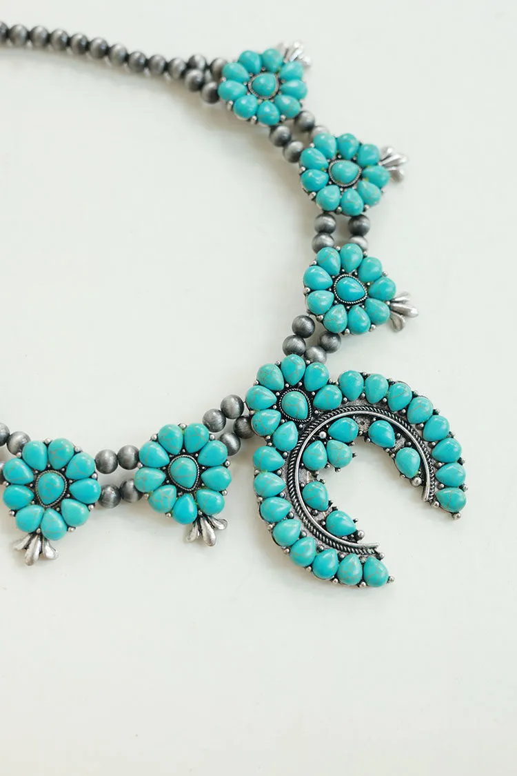 Turquoise Squash Blossom Necklace