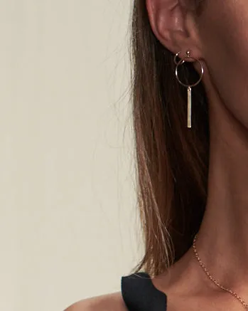 Unbalanced Halo Earrings