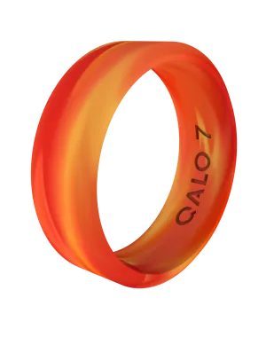 Unisex Lava Modern Silicone Ring