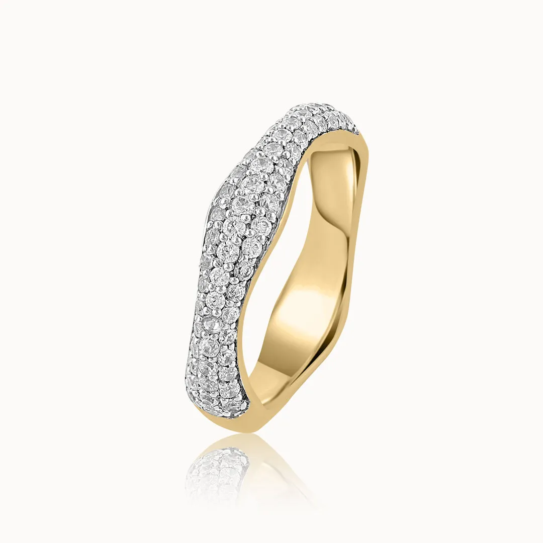 Wave Pave Diamond Band