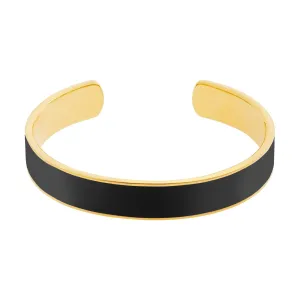 Wide Black Enamel Cuff