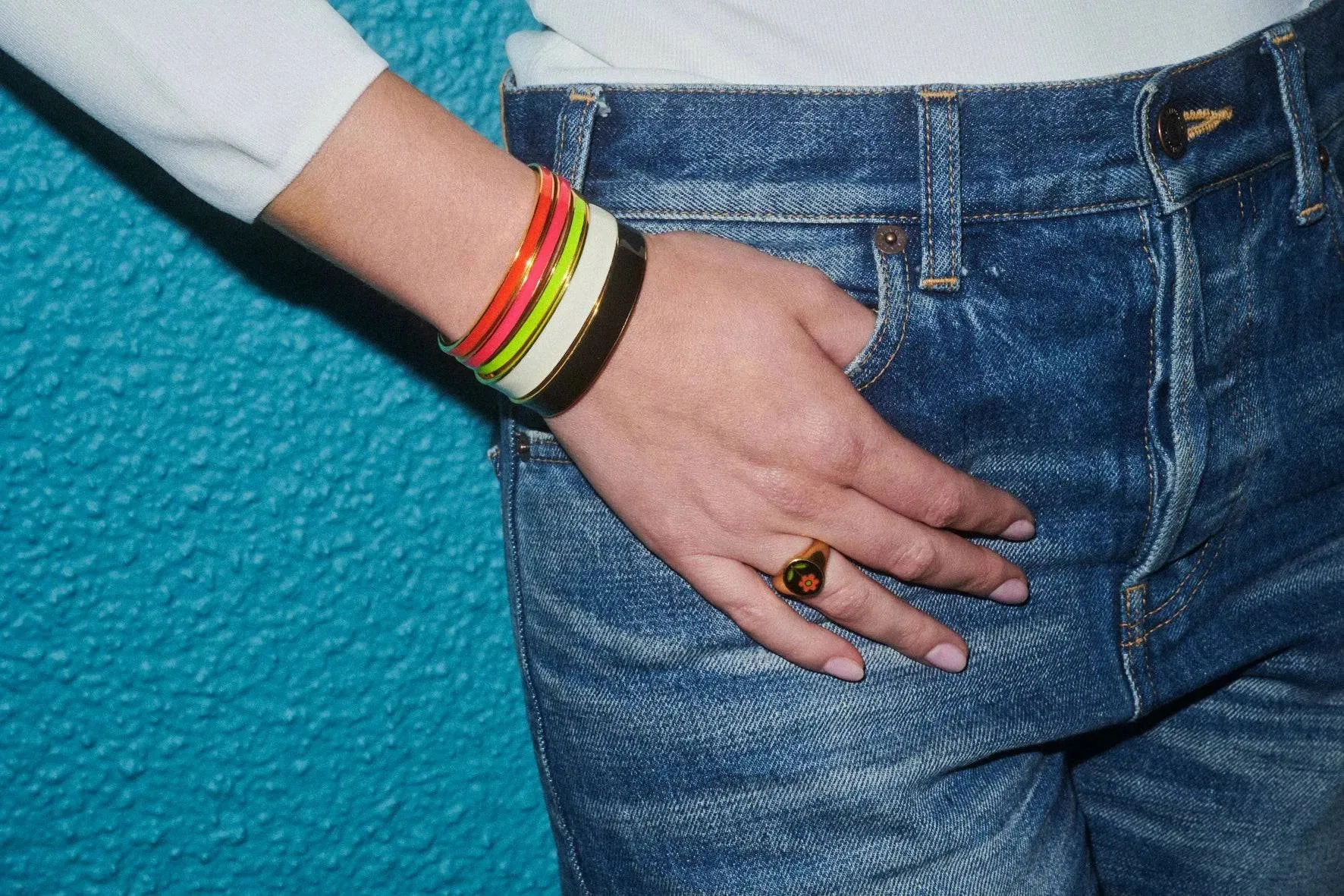 Wide Black Enamel Cuff