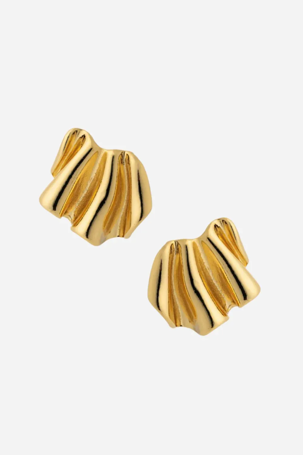 Wrinkle In Time Studs - Gold