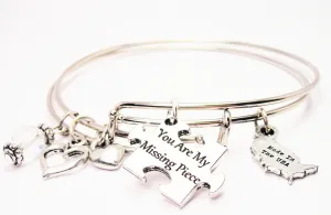 You Are My Missing Piece Expandable Bangle Bracelet Set